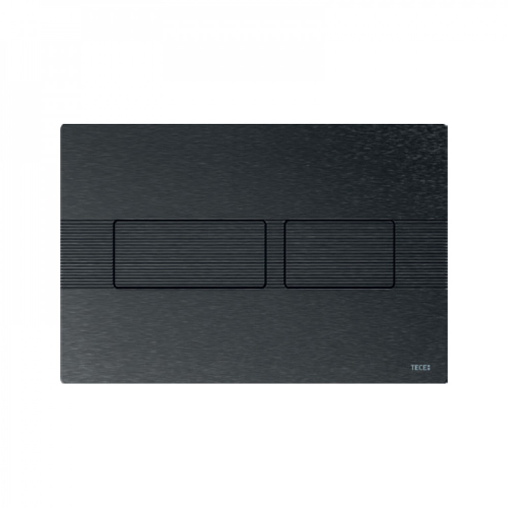 TECE TECEsolid Стальная панель смыва для унитаза с текстурированной поверхностью для системы двойного смыва графит с текстурой линии 9240438