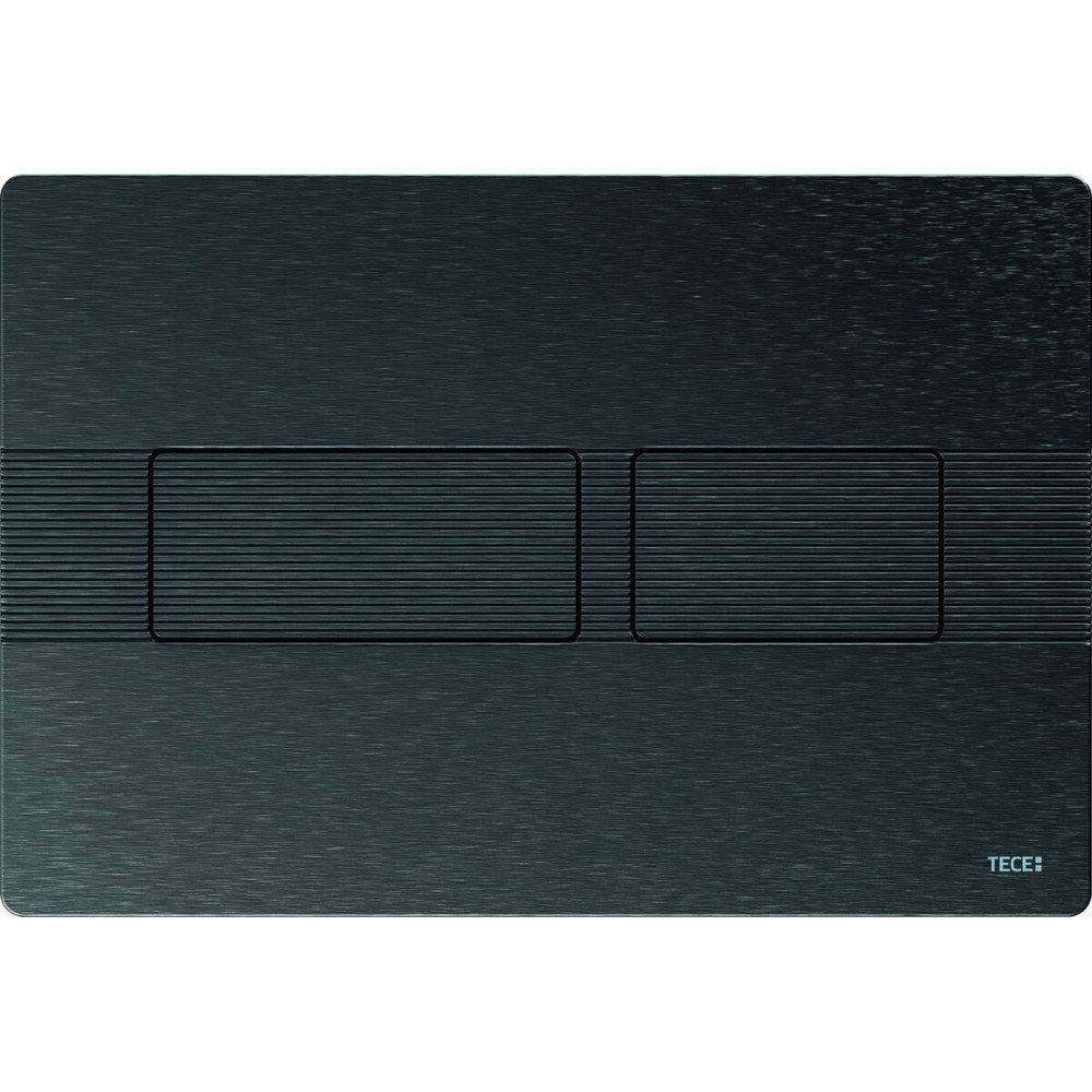 TECE TECEsolid Стальная панель смыва для унитаза с текстурированной поверхностью для системы двойного смыва графит с текстурой линии 9240438