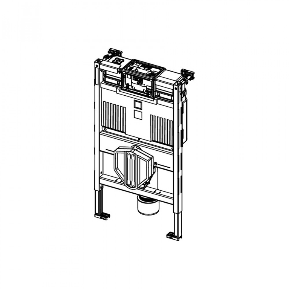 Низкая инсталляция для подвесного унитаза TECE 9300380, высота 820 мм, крепление к полу и стене