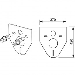 TECEprofil, прокладка звукоизолирующая для подвесного унитаза и биде