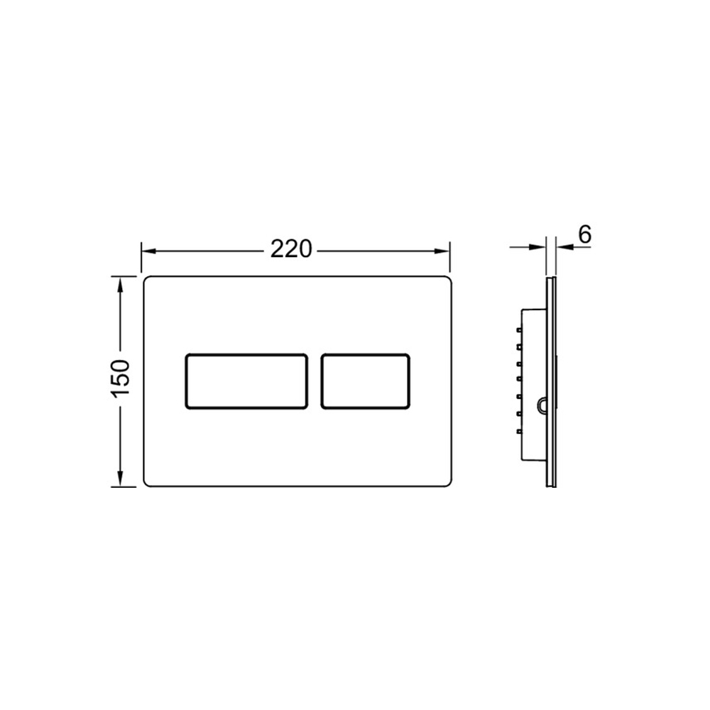 TECE TECEsolid Панель смыва для унитазов Хром глянцевый 9240431