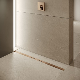 Профиль для душа TECE TECEdrainprofile с цветным PVD покрытием Позолоченный 671003(100 см сатин красное золото)