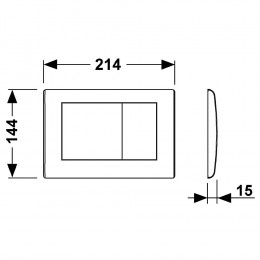 Кнопка смыва TECE Planus 9240320 сатин, нержавеющая сталь (МЕТАЛЛ)