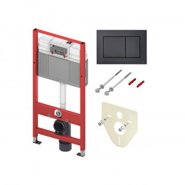 Инсталляция TECEbase 2.0 для установки подвесного унитаза с панелью смыва TECEnow панель смыва черная матовая 9400414