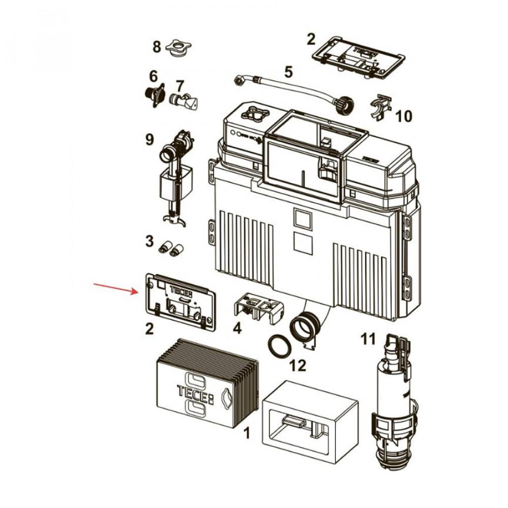 Съемная крышка бачка, TECE