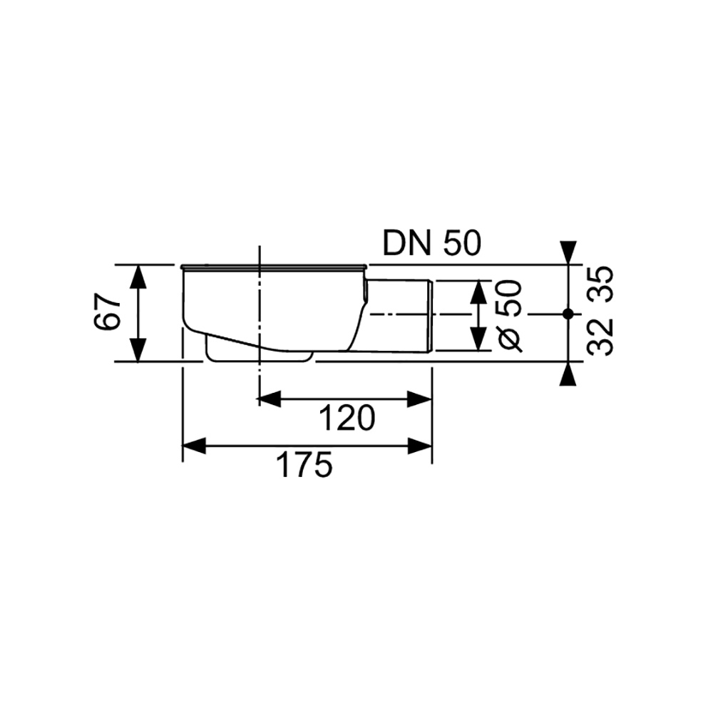 TECE TECEdrainline Погружной стакан с мембраной для сифона 650000 660016