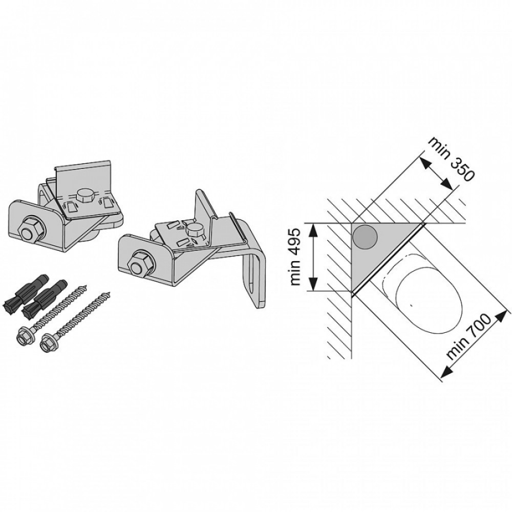 Комплект для крепления модуля в углу