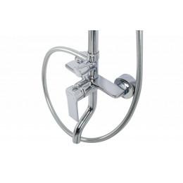 Душевая стойка со смесителем и изливом BelBagno AURORA-VSCM-CRM