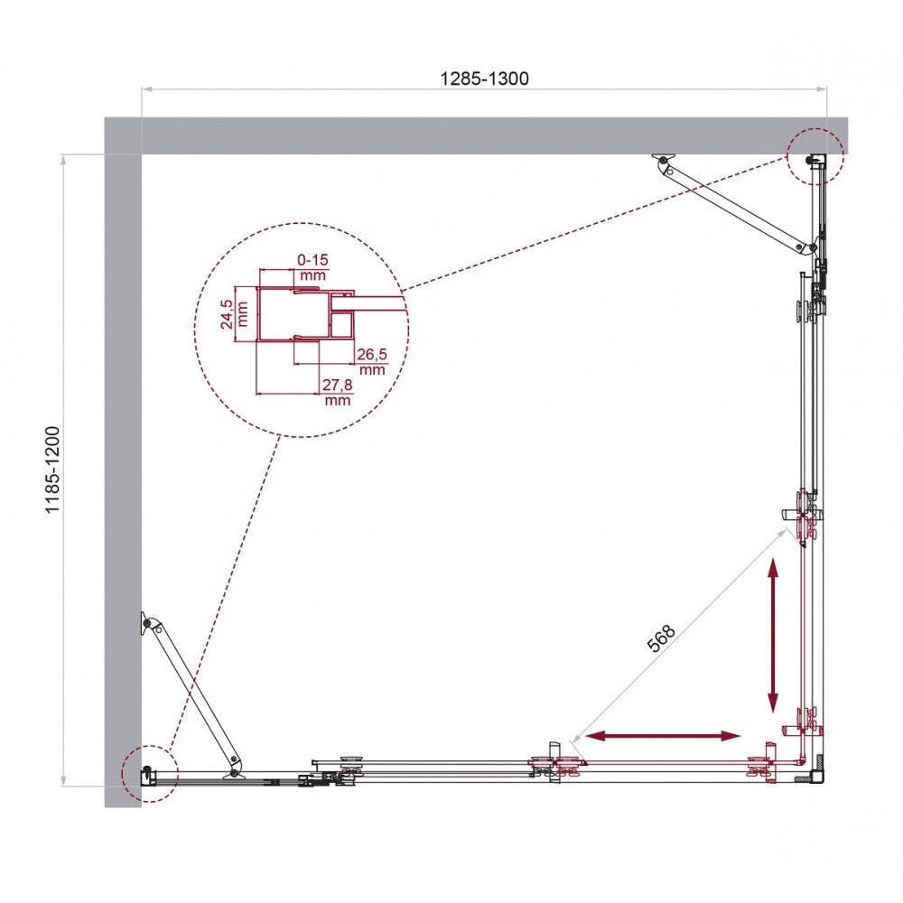 Душевой уголок BELBAGNO LUCE-AH-22