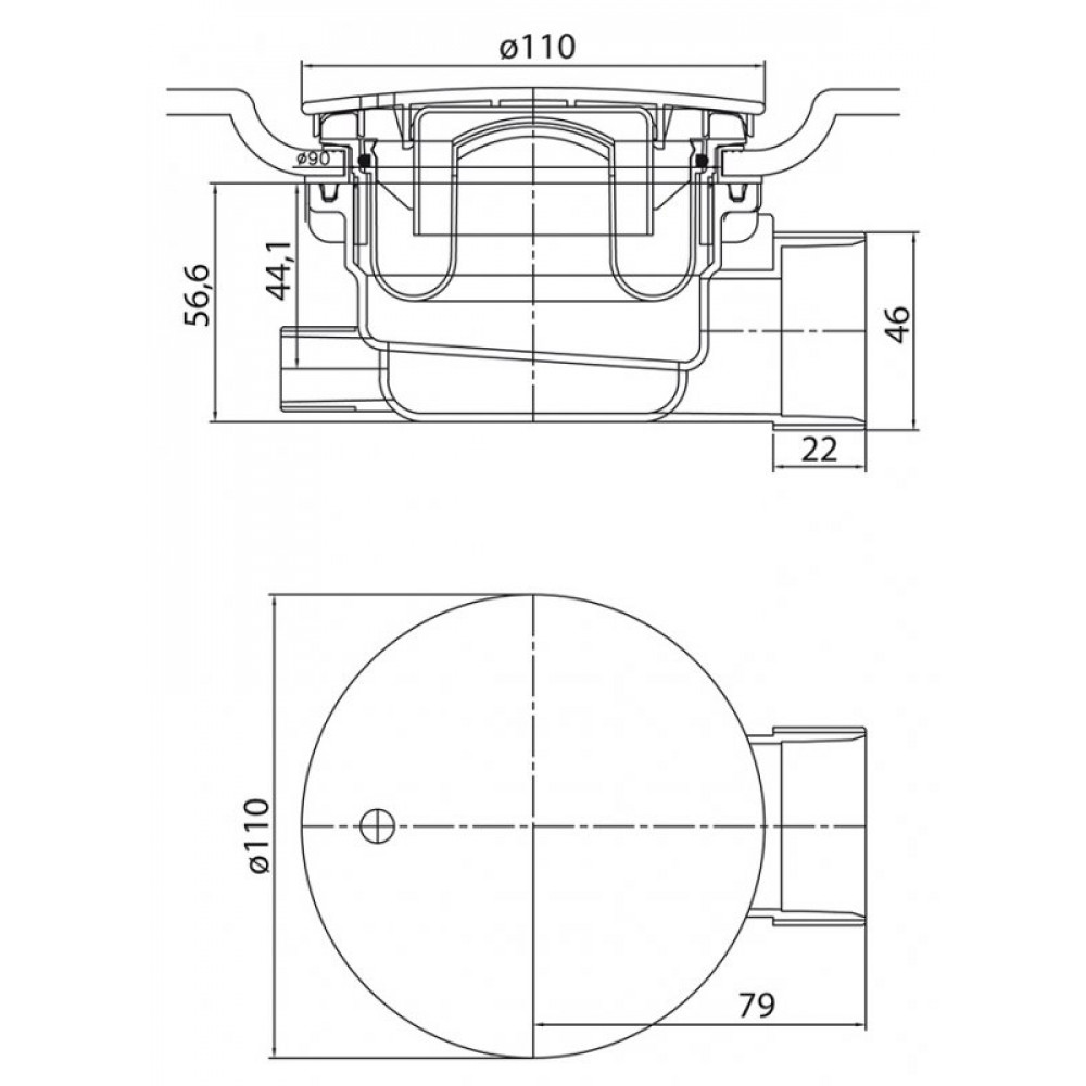 АКРИЛОВЫЙ ПОДДОН CEZARES TRAY-A-RH-15-W