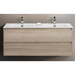 Мебель для ванной комнаты BELBAGNO KRAFT-1200 с двойной керамической раковиной