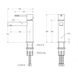 Смеситель для раковины CEZARES RELAX-LS2