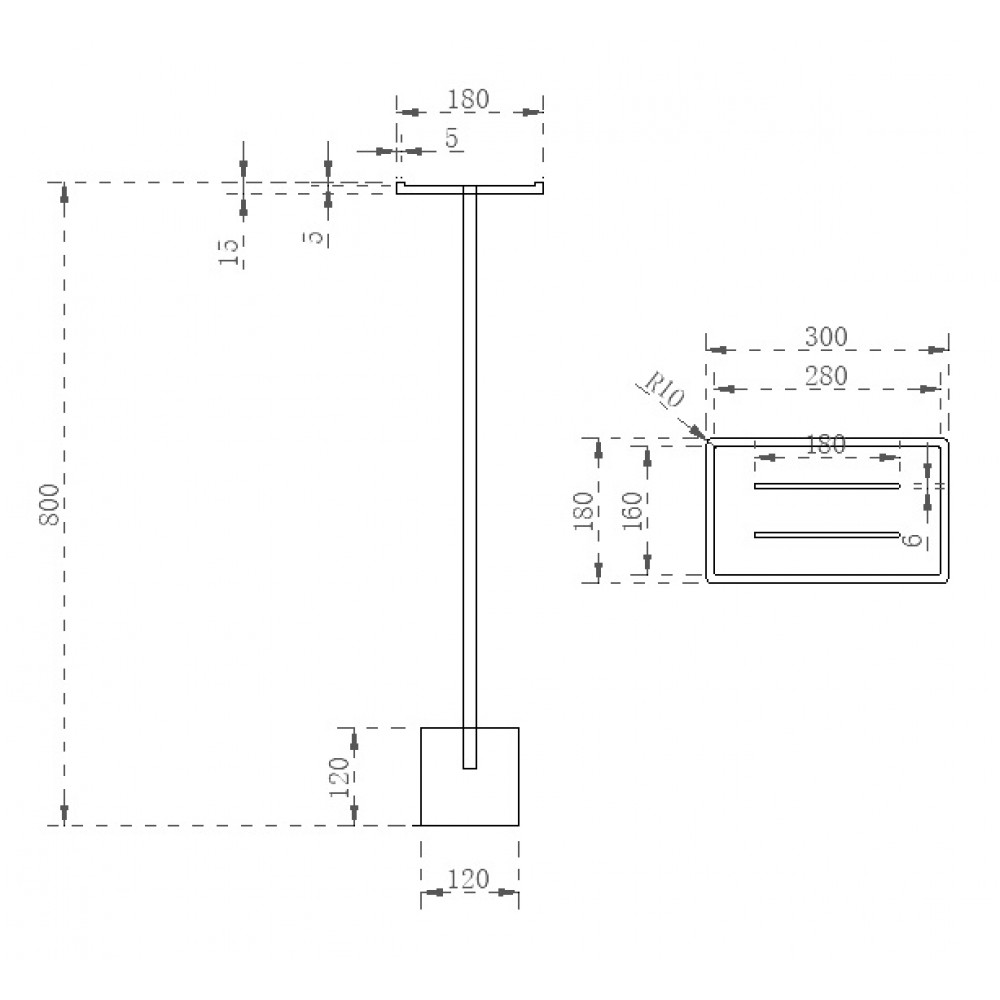 Стойка для ванной комнаты ABBER Stein AS1635MB черная матовая