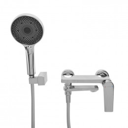 Смеситель для ванны и душа в комплекте с ручным душем, шлангом и держателем  CEZARES COMFORT-VD-01