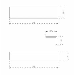 Полочка для ванной комнаты ABBER Stein AS1654 белая матовая