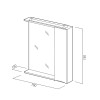 Зеркальный шкаф BELBAGNO MARINO-SPC-700/750-1A-BL-P