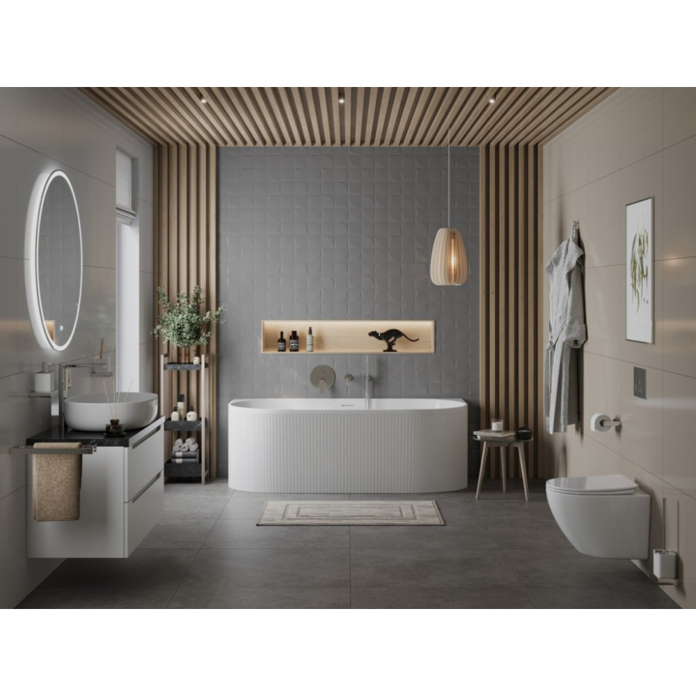 Ванна акриловая пристенная BelBagno ВВ412-MATT