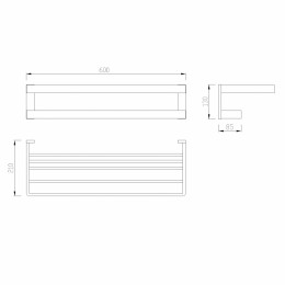 Полка для полотенец ABBER Westen AA1758G золото матовое