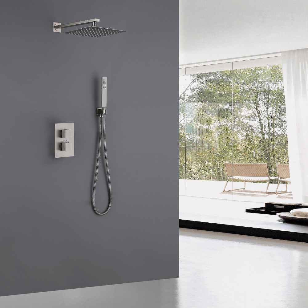 Душевая система ABBER Daheim AF8251SP скрытого монтажа без излива, термостат, сатин