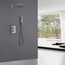 Душевая система ABBER Daheim AF8251SP скрытого монтажа без излива, термостат, сатин