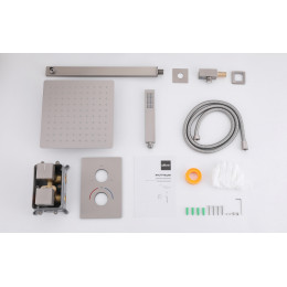 Душевая система ABBER Daheim AF8251SP скрытого монтажа без излива, термостат, сатин