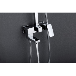 Душевая стойка с изливом, хром, ABBER Daheim AF8216