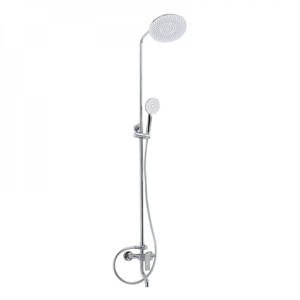 Душевая стойка со смесителем и изливом BelBagno AURORA-VSCM-CRM