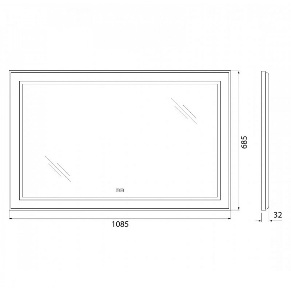 Зеркало BelBagno SPC-KRAFT-TCH-WARM