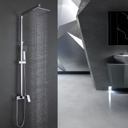 Душевая стойка без излива, хром, ABBER Daheim AF8220