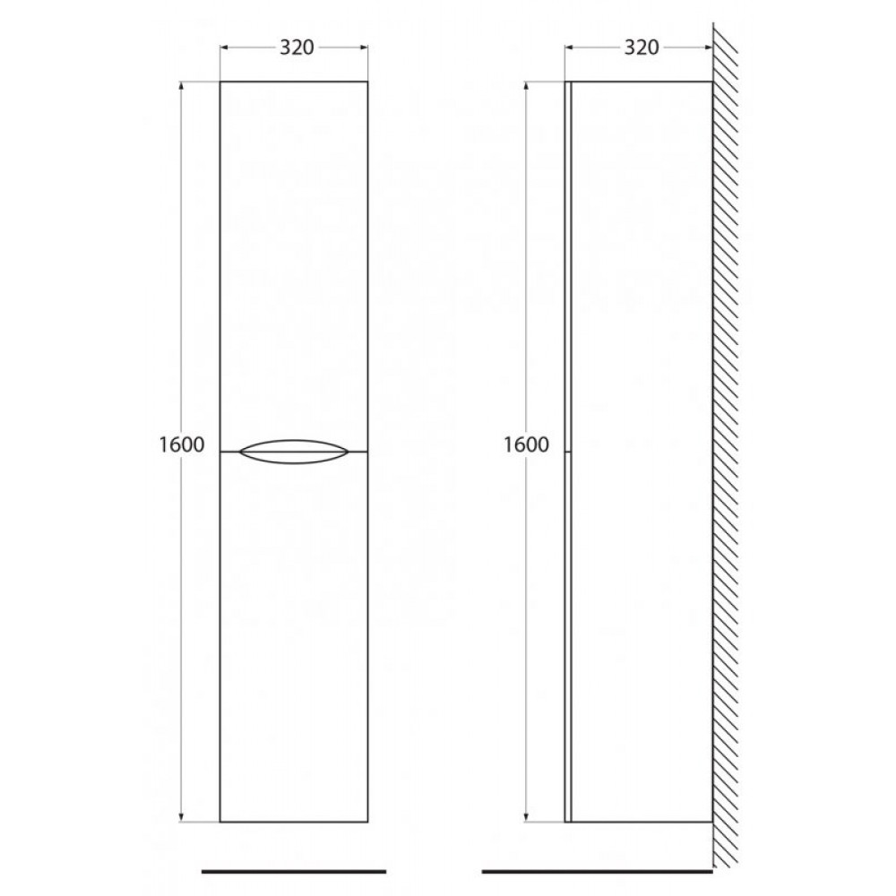 Шкаф подвесной BELBAGNO ACQUA-1600-2A-SC