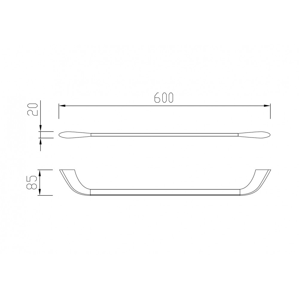 Полотенцедержатель ABBER Nord AA1552B черный матовый