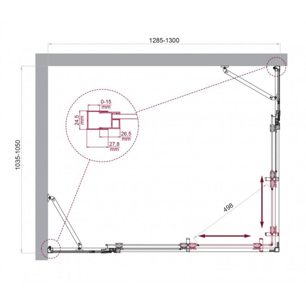 Душевой уголок BELBAGNO LUCE-AH-22