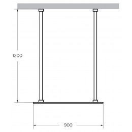 Душевая перегородка CEZARES LIBERTA-L-2 Кронштейн 120 см