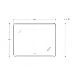 Зеркало MULTICOLORE со встроенной разноцветной подсветкой RGB и сенсорным выключателем