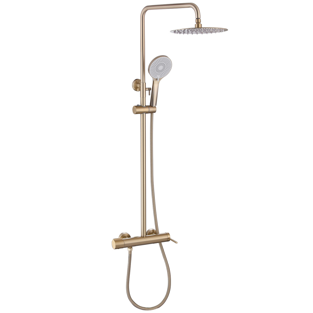 Душевая стойка с изливом, золото матовое, ABBER Emotion AF8816GL