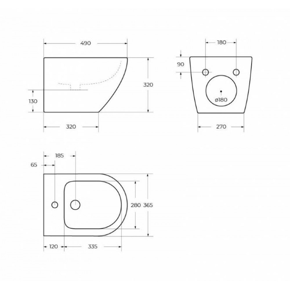 Биде подвесное BELBAGNO SFERA-R