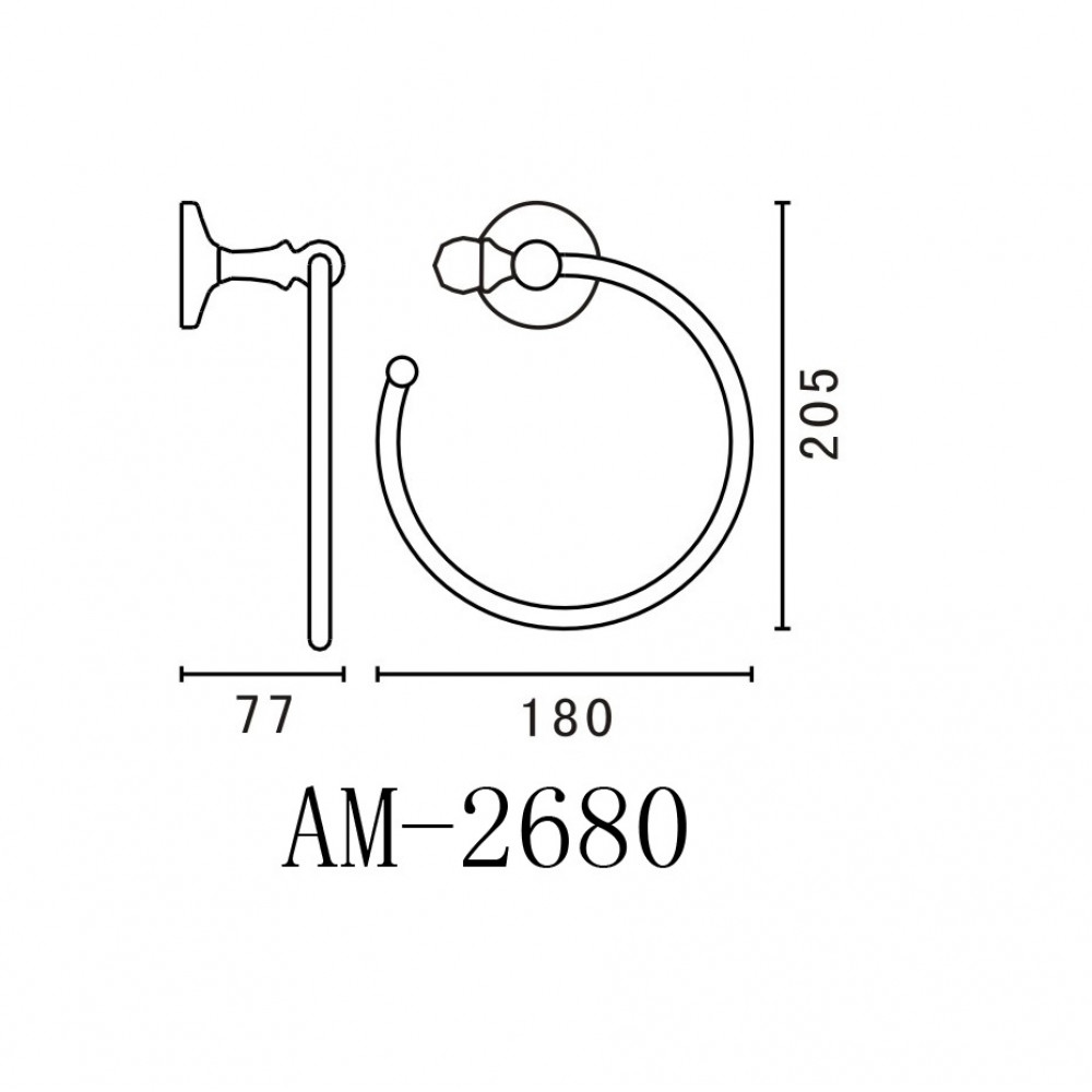 Полотенцедержатель подвесной ART&MAX ANTIC AM-2680
