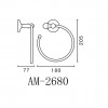 Полотенцедержатель подвесной ART&MAX ANTIC AM-2680