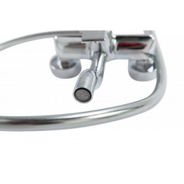 Душевая стойка со смесителем и изливом BelBagno AURORA-VSCM-CRM