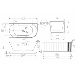 Акриловая ванна ABBER AB9412-1.5 L белая