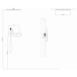 Душевая система ABBER Daheim AF8255NG скрытого монтажа без излива, термостат, никель