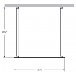 Душевая перегородка CEZARES LIBERTA-L-2 Кронштейн 120 см