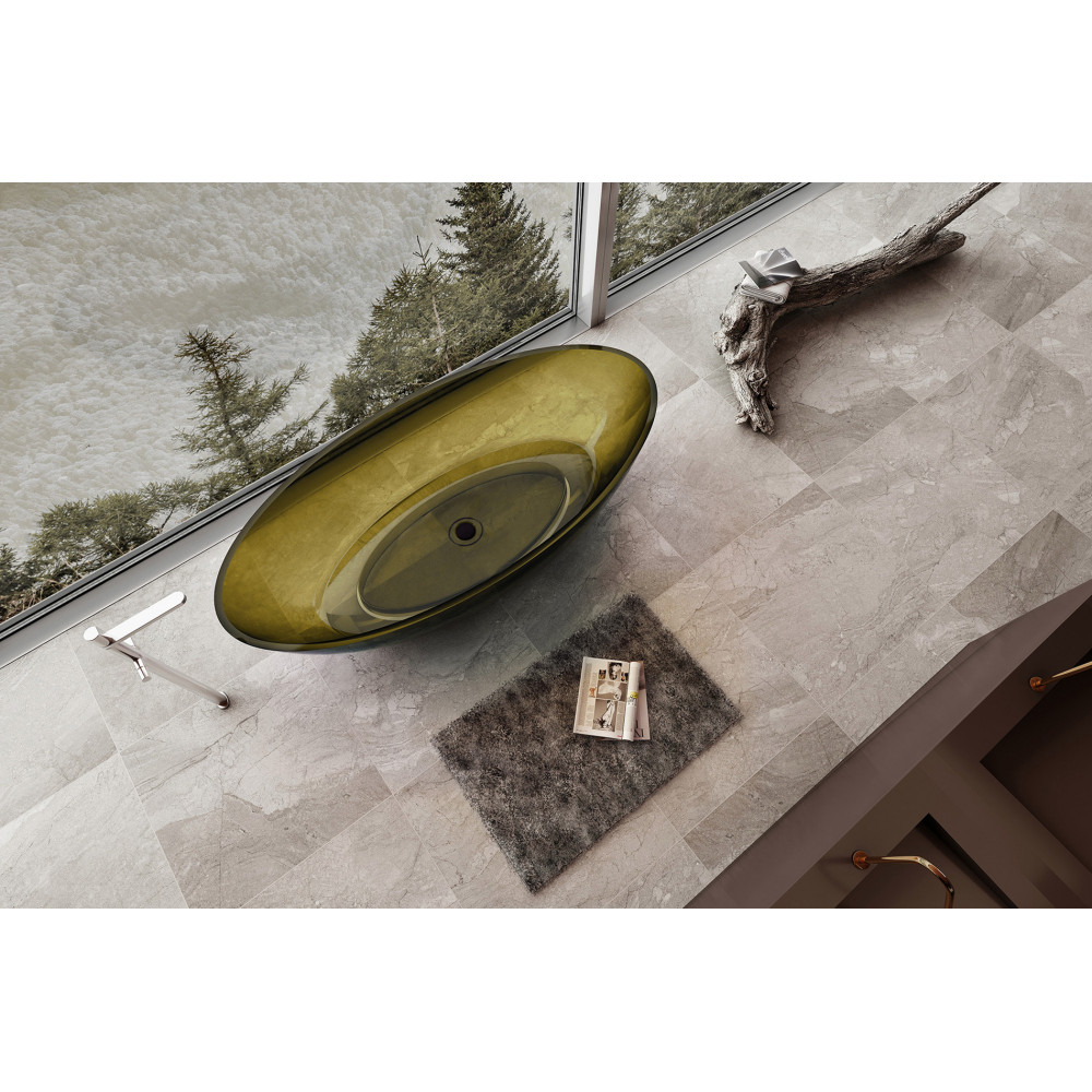 Прозрачная ванна ABBER Kristall AT9702Vesuvian оливковая