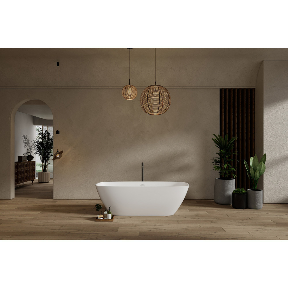 Ванна из искусственного камня ABBER Stein AS9632 белая матовая