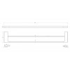 Полотенцедержатель двойной 80 см CEZARES SLIDER-THD-80