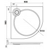 Встраиваемый поддон из искусственного мрамора CEZARES TRAY-S-R-56-W