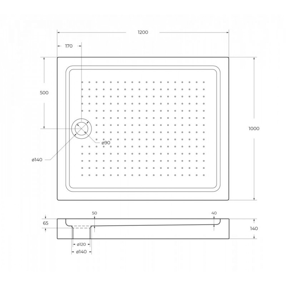 Акриловый поддон BELBAGNO TRAY-BB-AH-15-W