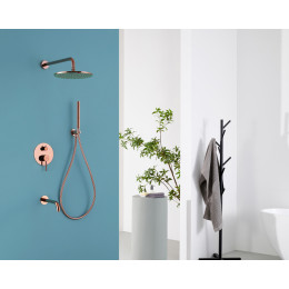 Душевая система ABBER Wasser Kreis AF8117RG скрытого монтажа с изливом, розовое золото