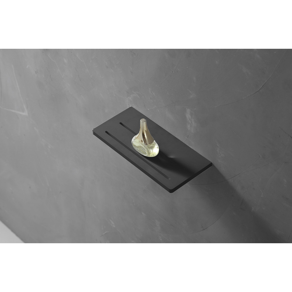 Полочка для ванной комнаты ABBER Stein AS1653MB черная матовая