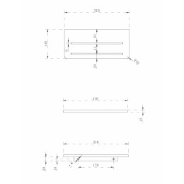 Полочка для ванной комнаты ABBER Stein AS1653MB черная матовая